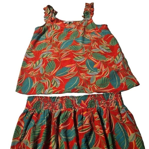 Rose + olive set top and pants - Picture 1 of 11